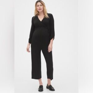 Gap maternity wide leg jumpsuit size M